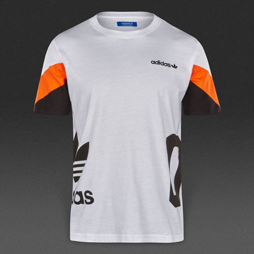 Adidas Originals Colour Block T-Shirt White / Red / Black for Men